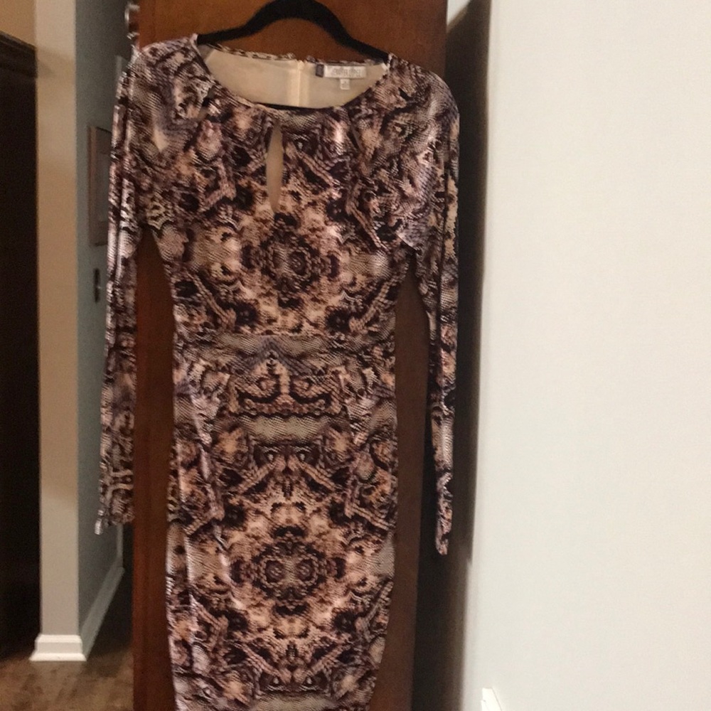 J Lo snakeskin print dress